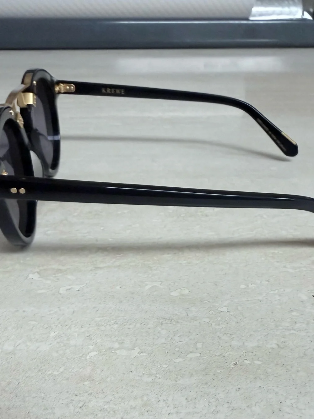 Krewe STL Nylon Black + Shadow 24K Polarized Sunglasses